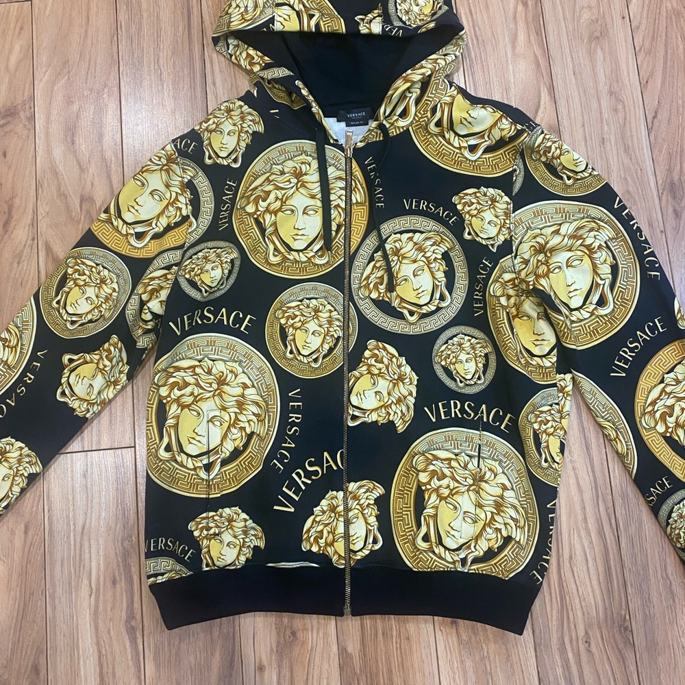 Versace zip up hoodie
